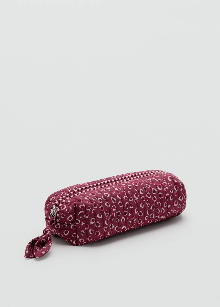 Quilted printed pouch — Pink