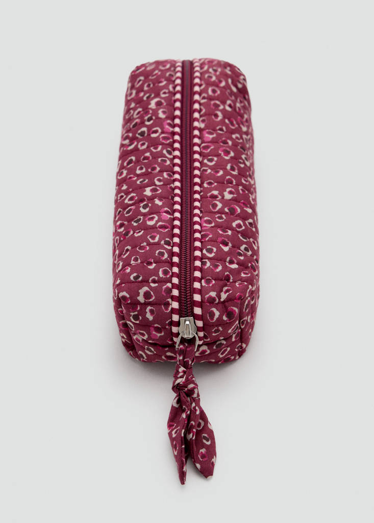 Quilted printed pouch — Pink