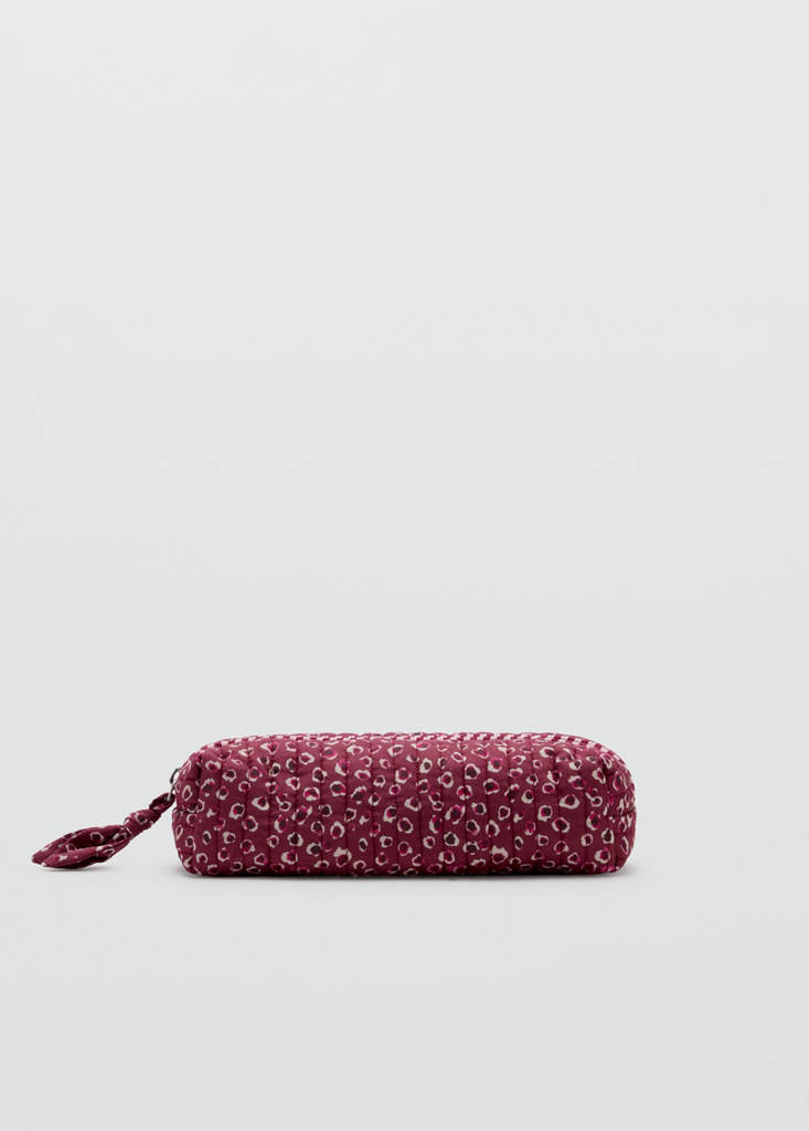 Quilted printed pouch — Pink