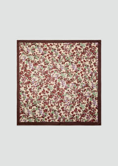 Floral print scarf — Brown 1