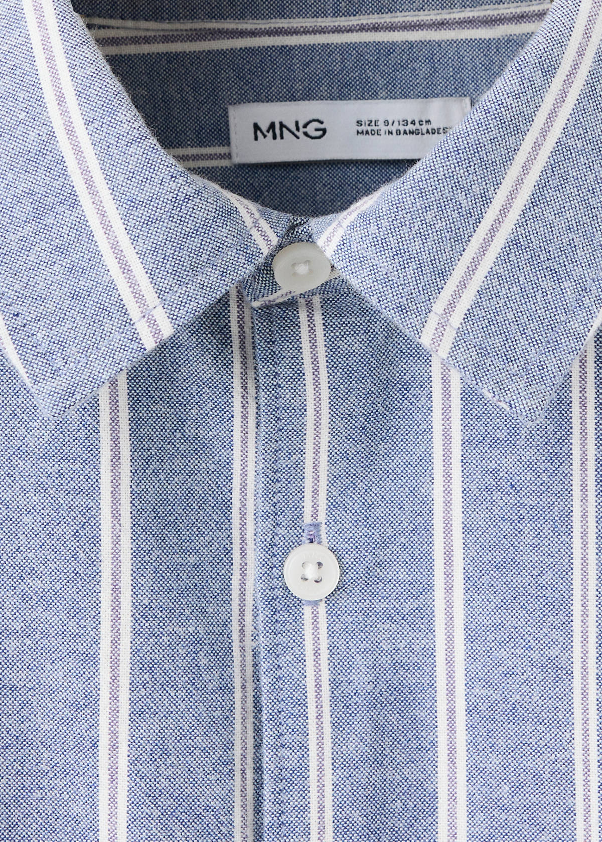 Striped flannel shirt — Blue