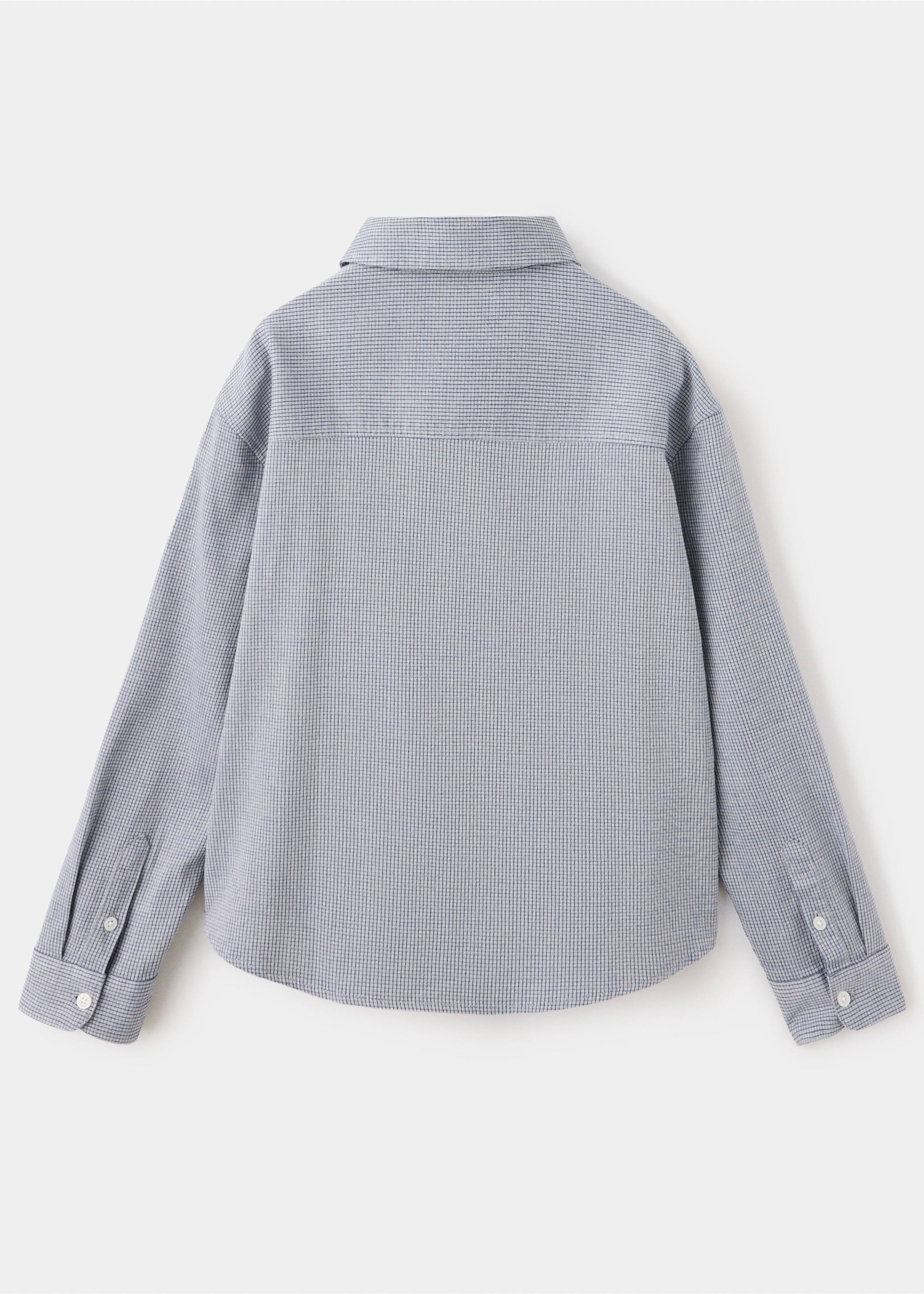 Chemise à carreaux en coton - Verso de l’article, Gris. Ref: 37074412-00.