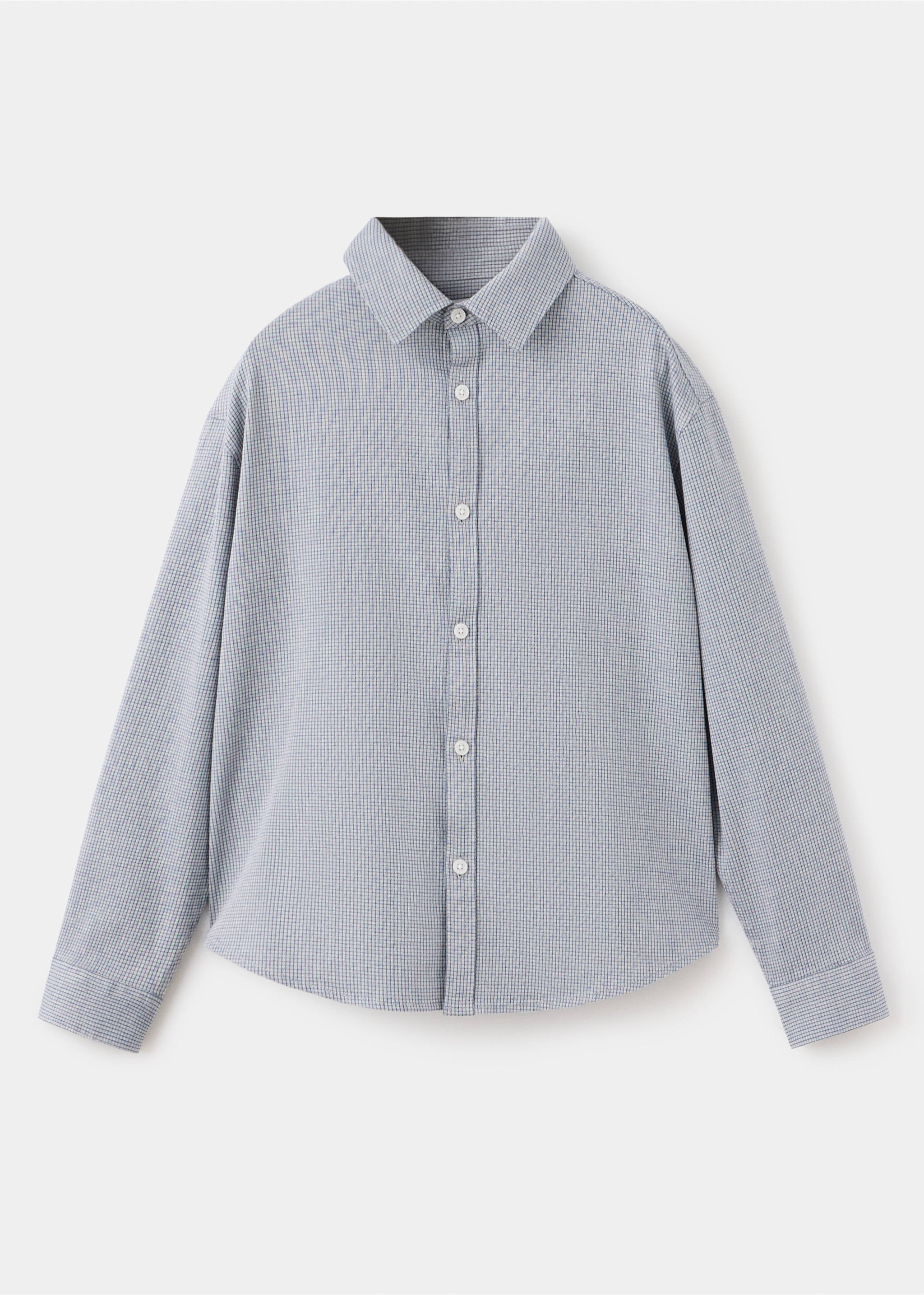 Chemise à carreaux en coton - Article sans modèle, Gris. Ref: 37074412-00.