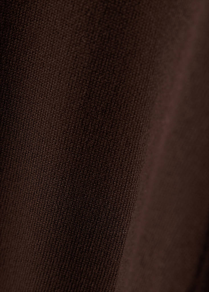 Fine-knit wide leg trousers — Chocolate