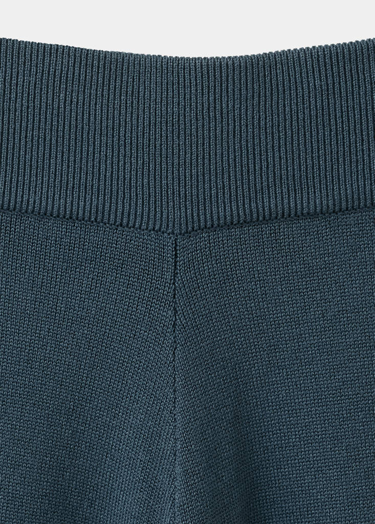 Fine-knit wide leg trousers — Medium Grey