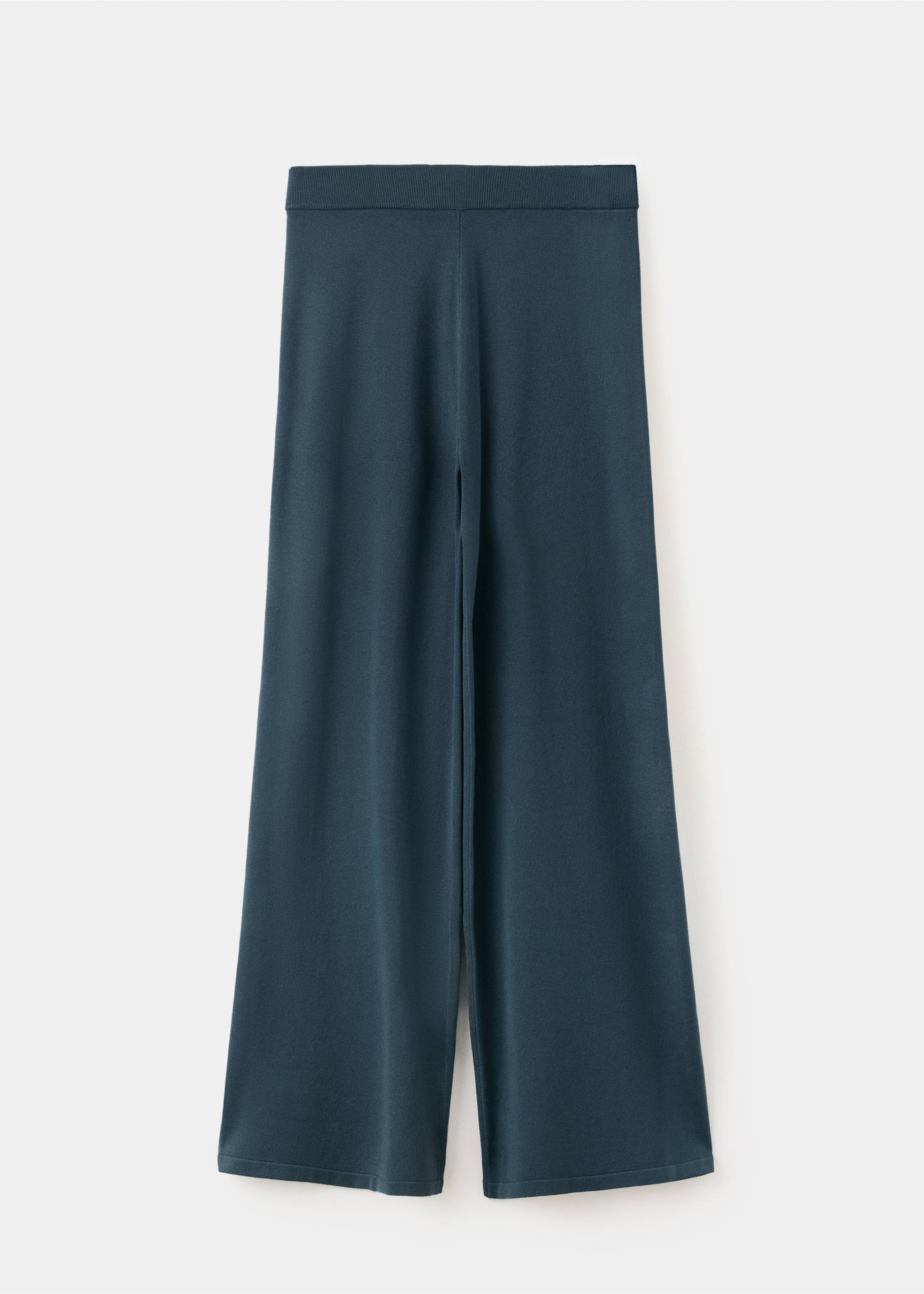 Wide-leg broek van een fijngebreide stof - Artikel zonder model, Middengrijs. Ref: 37074414-00.