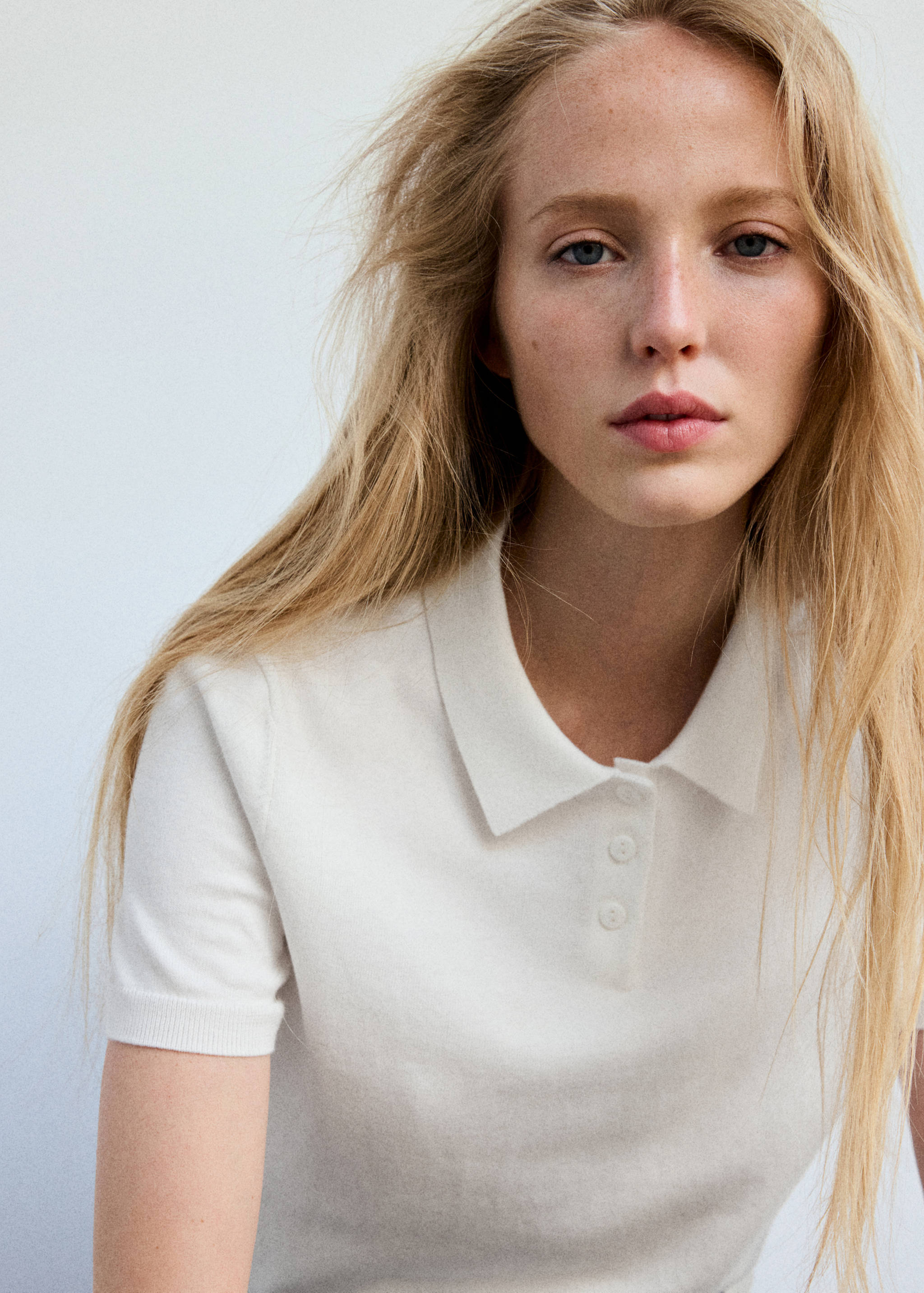 Cotton polo sweater - Details of the article 1