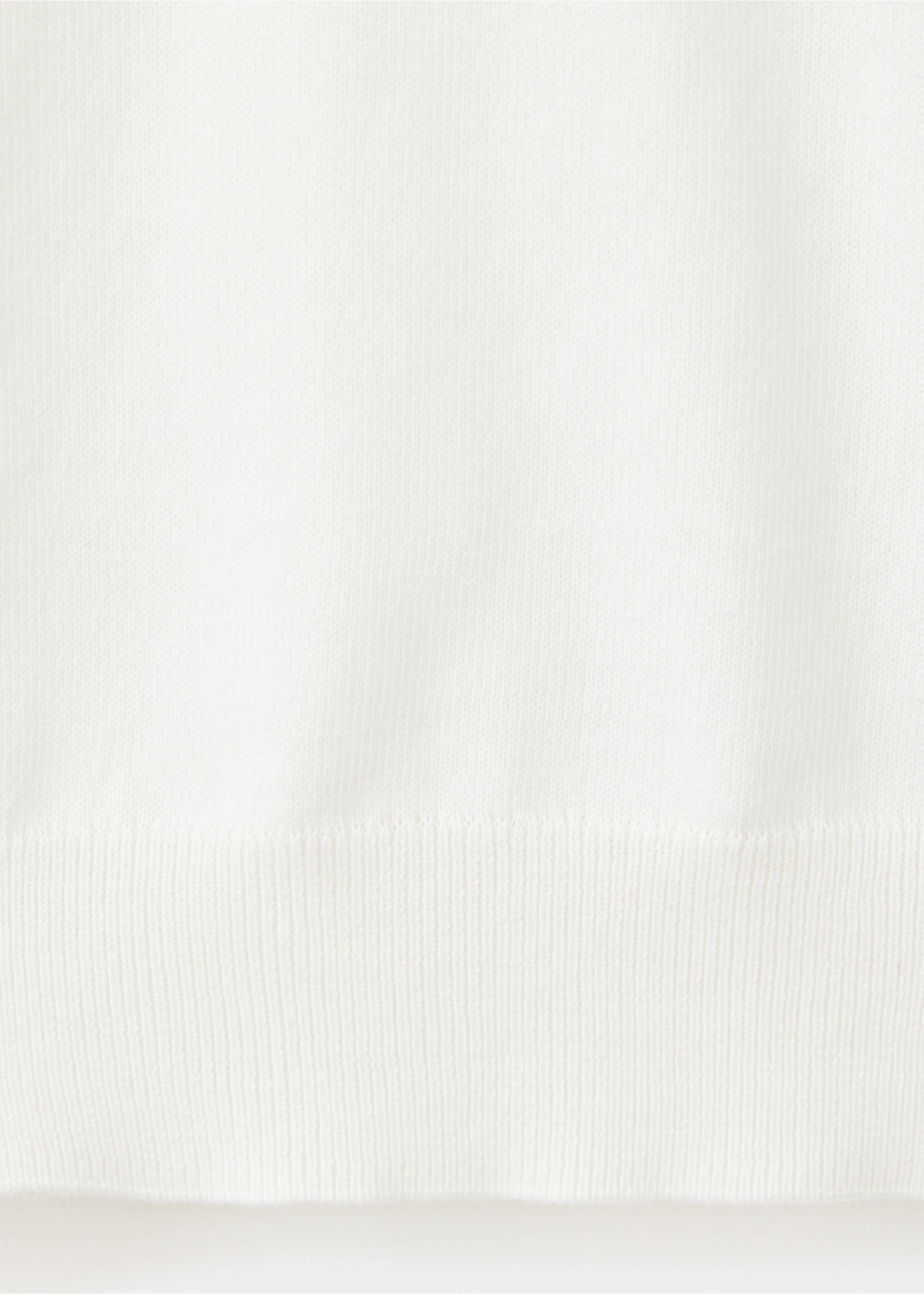 Cotton polo sweater - Details of the article 0, White. Ref: 37074415-00.