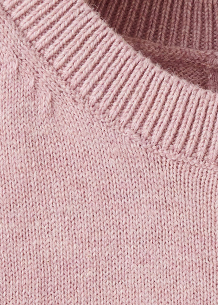 Knitted jumper with frill detail — Pink