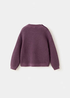 Relaxed-fit knitted sweater — Wine 5