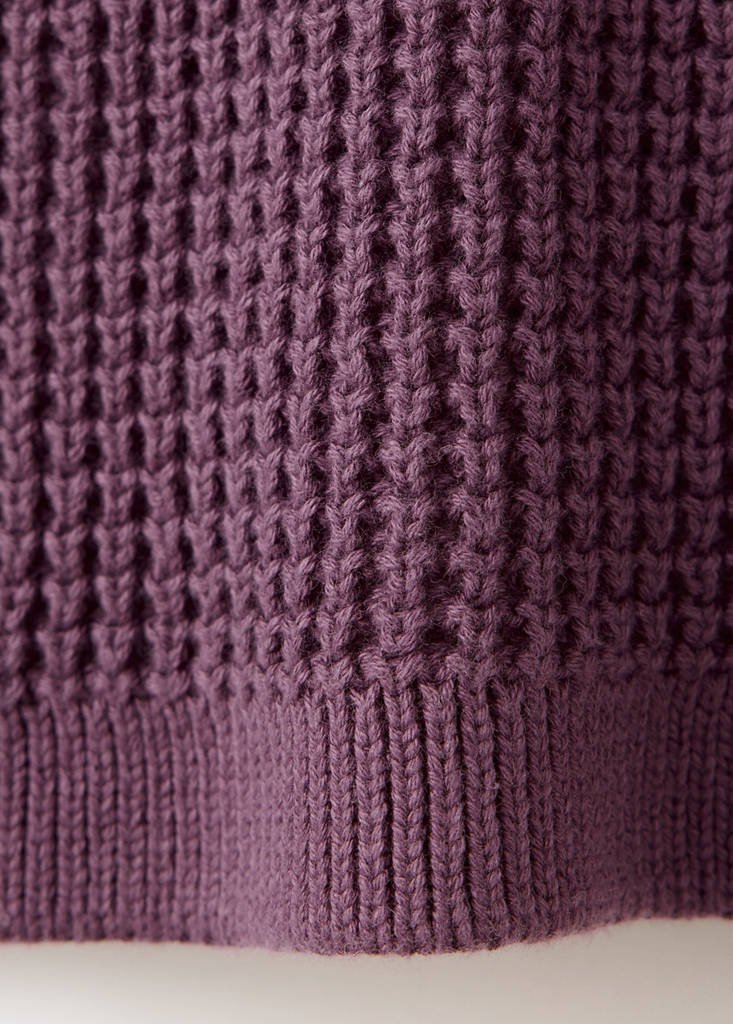Relaxed-fit knitted sweater — Wine
