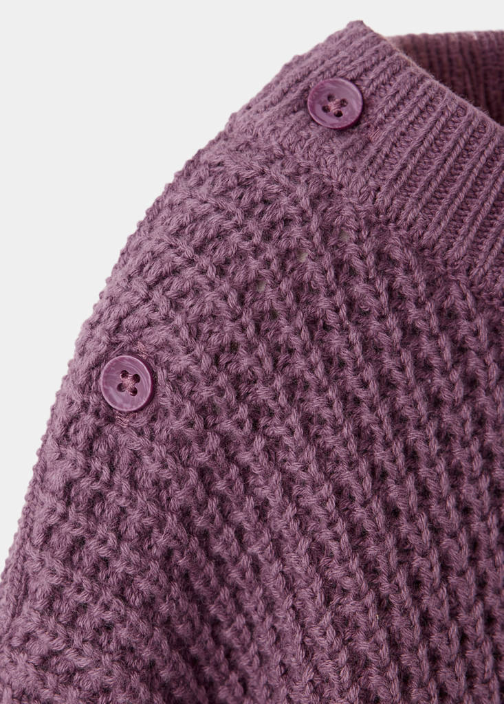 Relaxed-fit knitted sweater — Wine