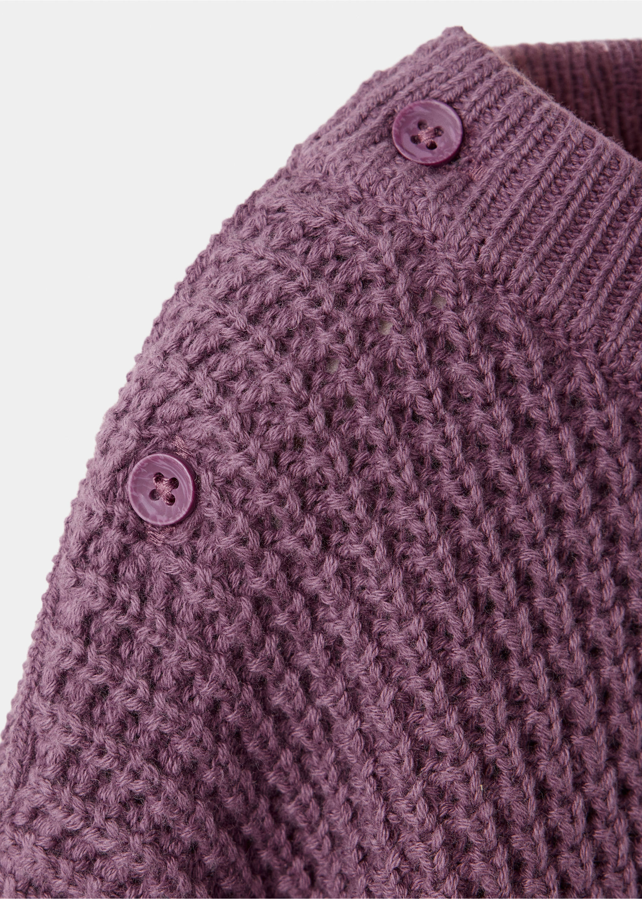 Relaxed-fit knitted sweater - Details of the article 0, Wine. Ref: 37074418-00.