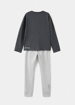 Full printed cotton pyjamas set — Charcoal 3