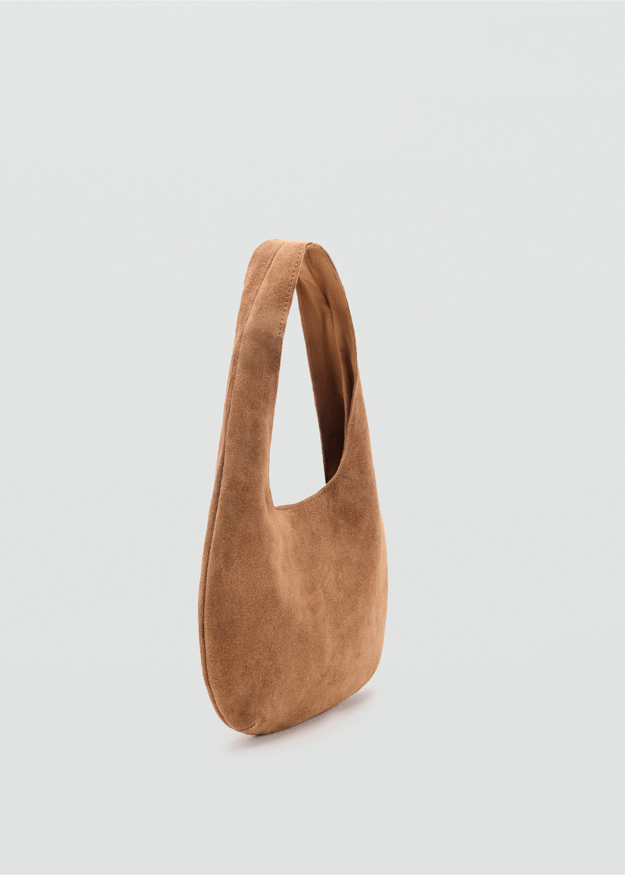 Bolso hombro piel serraje - Plano medio, Arena. Ref: 37074420-00.