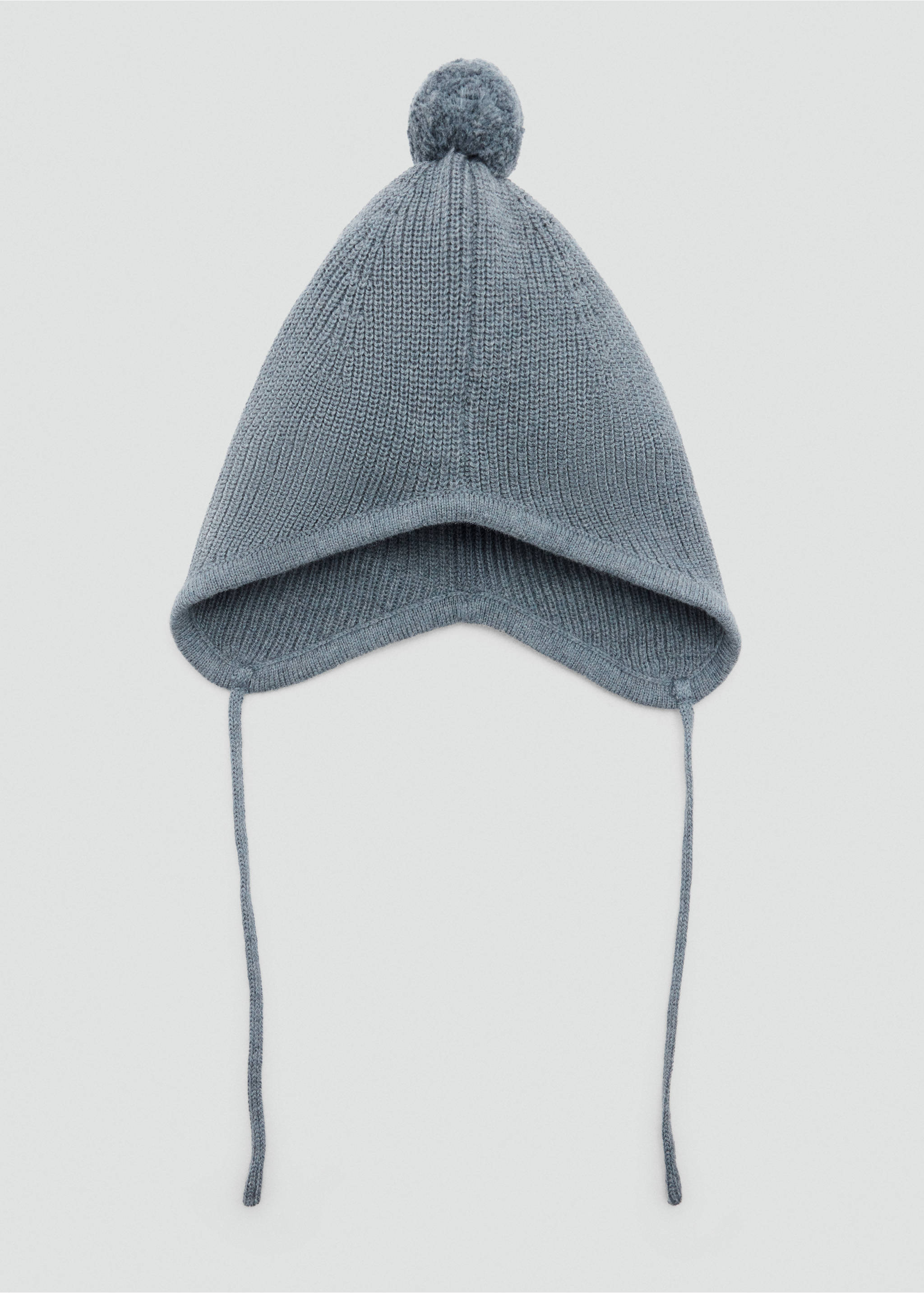 Pom pom cable-knit beanie - Details of the article 2, Green. Ref: 37074421-00.