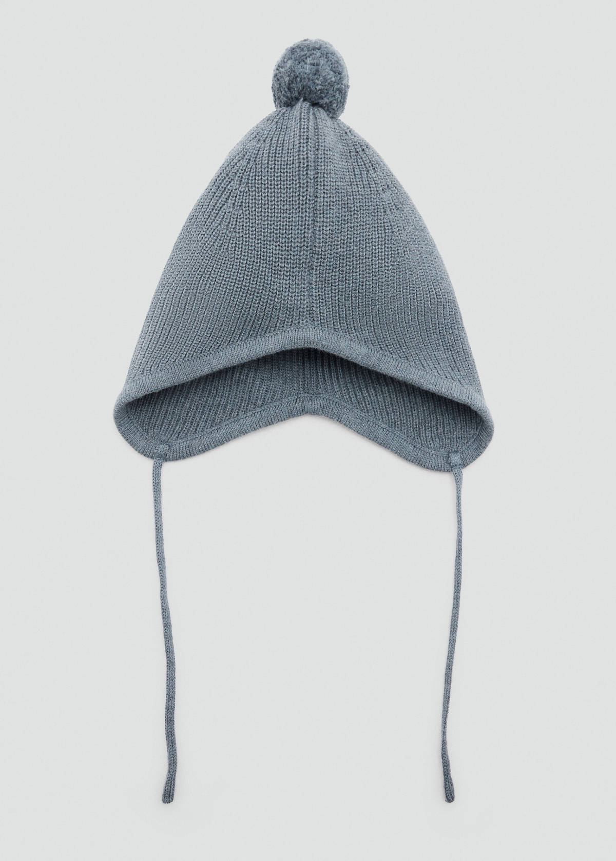Pom pom cable-knit beanie — Green