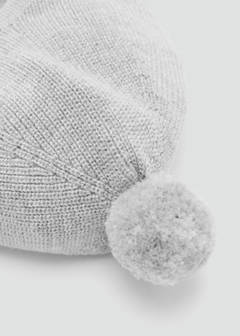 Pom pom cable-knit beanie — Medium Heather Grey 3