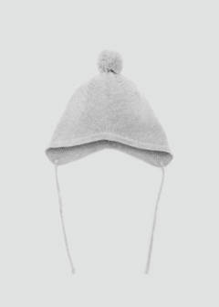 Pom pom cable-knit beanie — Medium Heather Grey 1