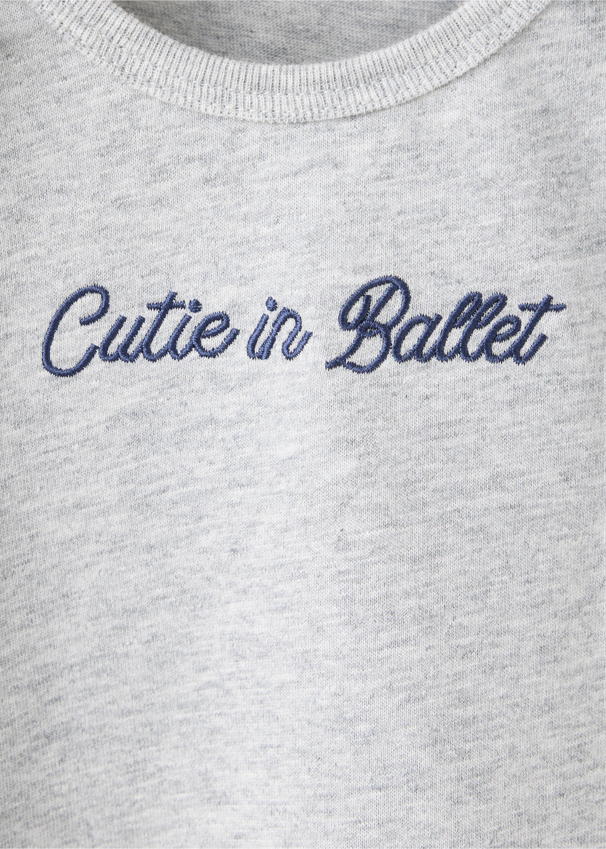 T-shirt ballet - Details of the article 8, Medium Heather Grey. Ref: 37074423-00.