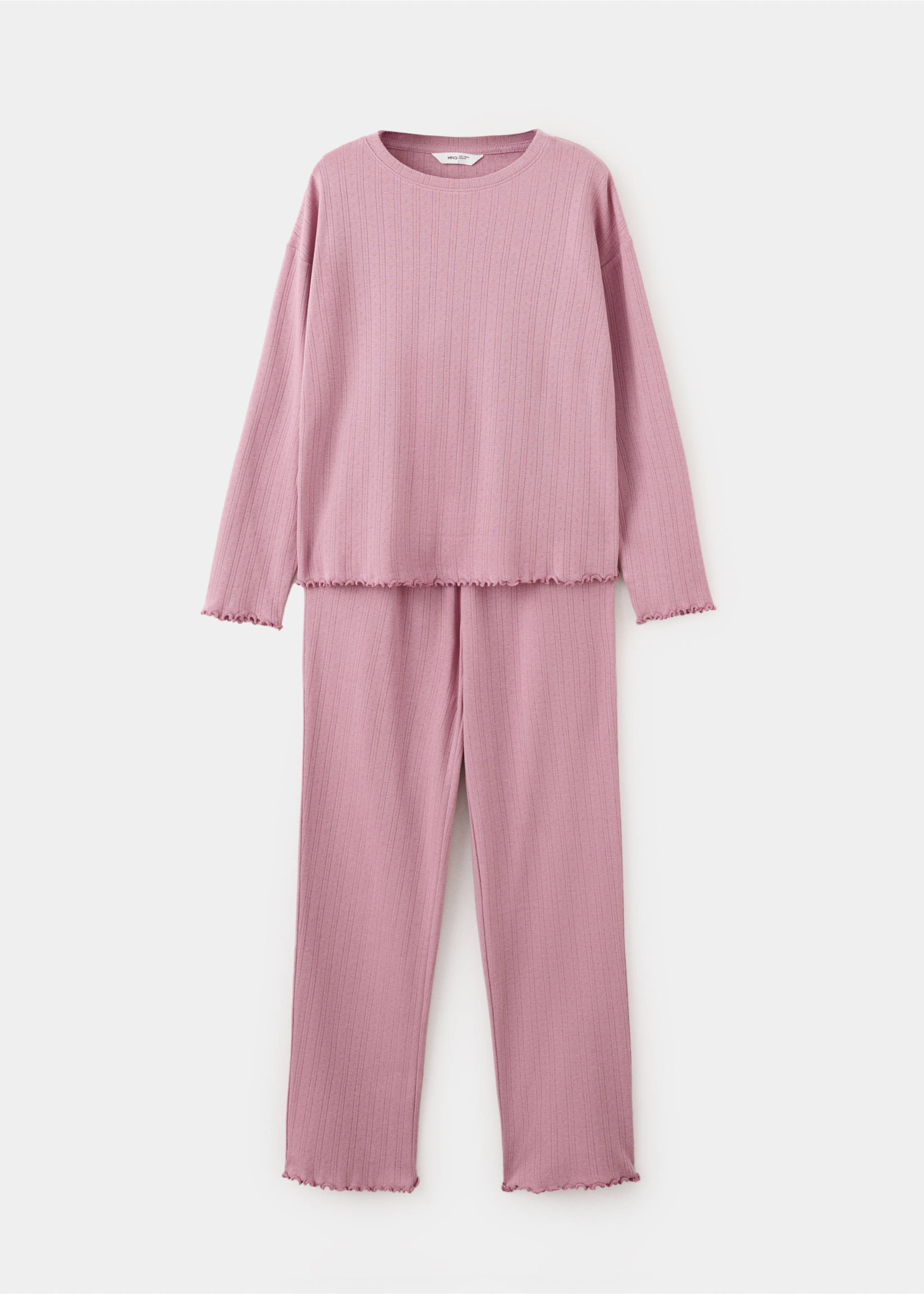 Long ribbed pyjama - Article without model, Pink. Ref: 37074425-00.