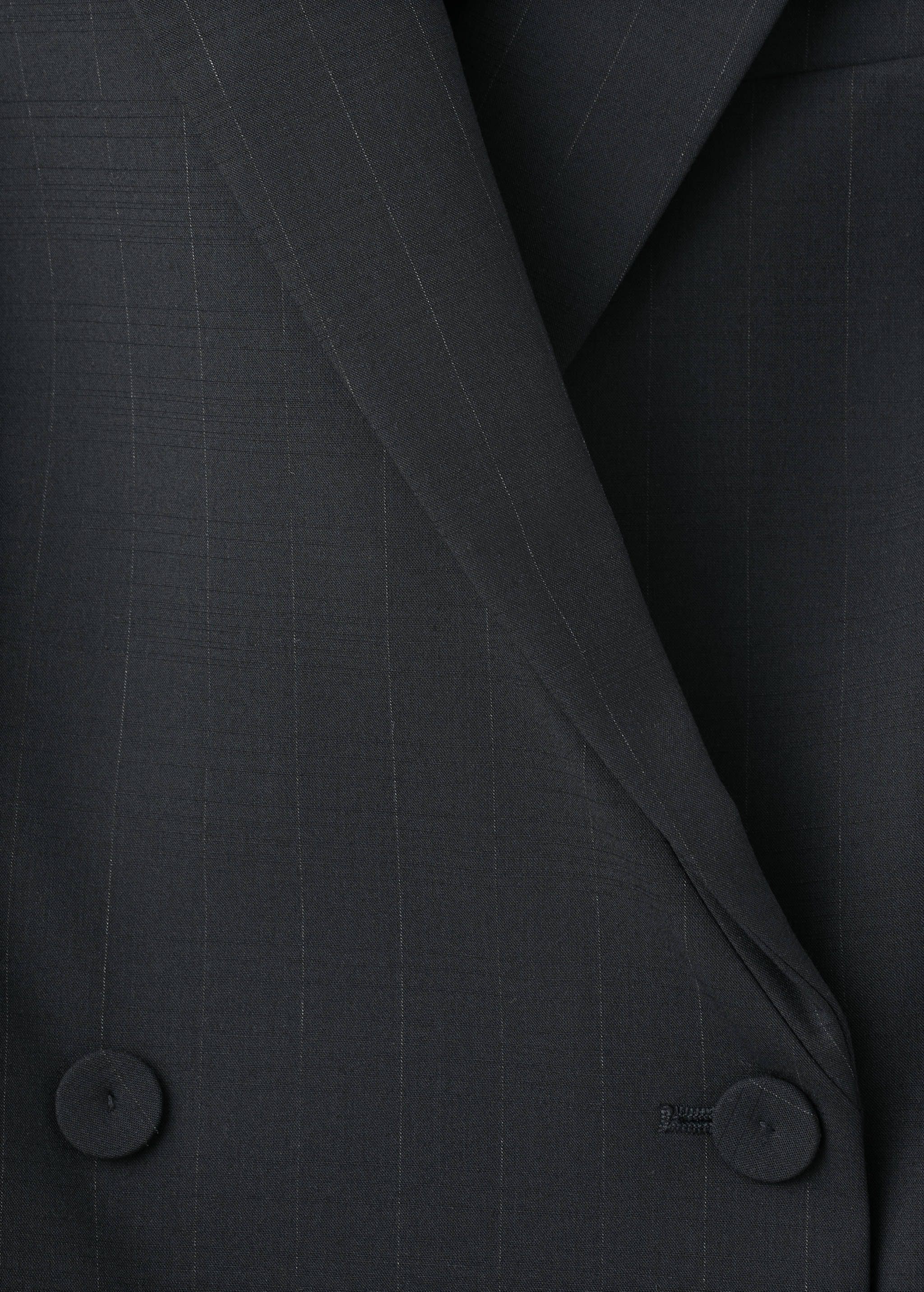 Pinstripe dress with lapel collar - Details of the article 0