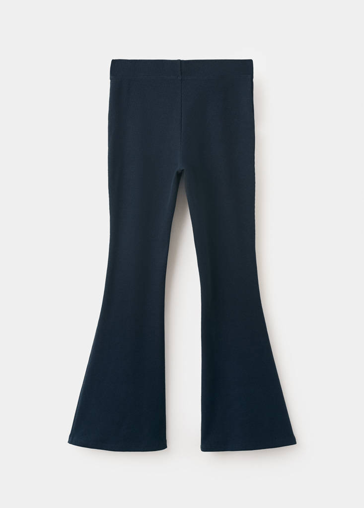 Ribbed flare leggings — Dark Navy