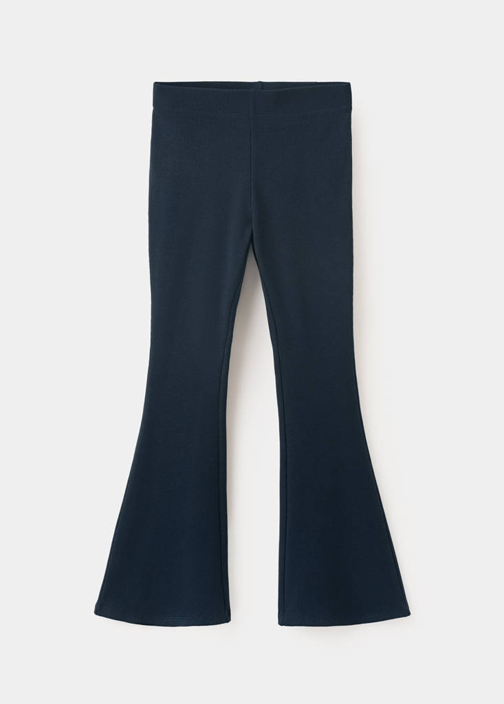Ribbed flare leggings — Dark Navy