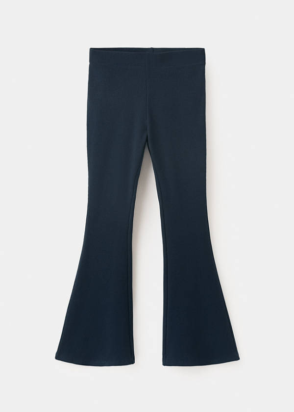 Ribbed flare leggings — Dark Navy
