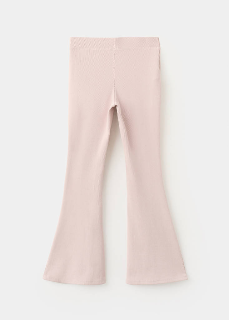 Ribbed flare leggings — Pink
