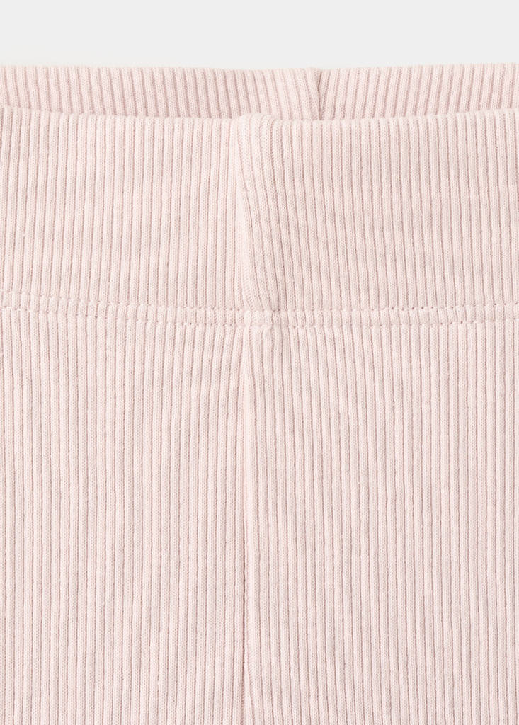 Ribbed flare leggings — Pink