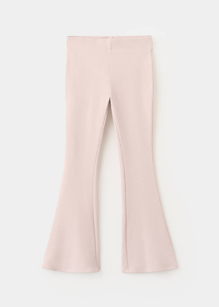 Ribbed flare leggings — Pink