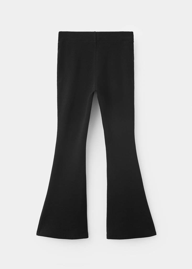Ribbed flare leggings — Black