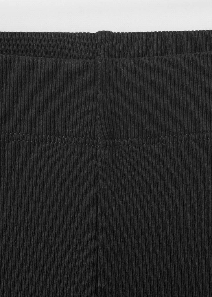 Ribbed flare leggings — Black