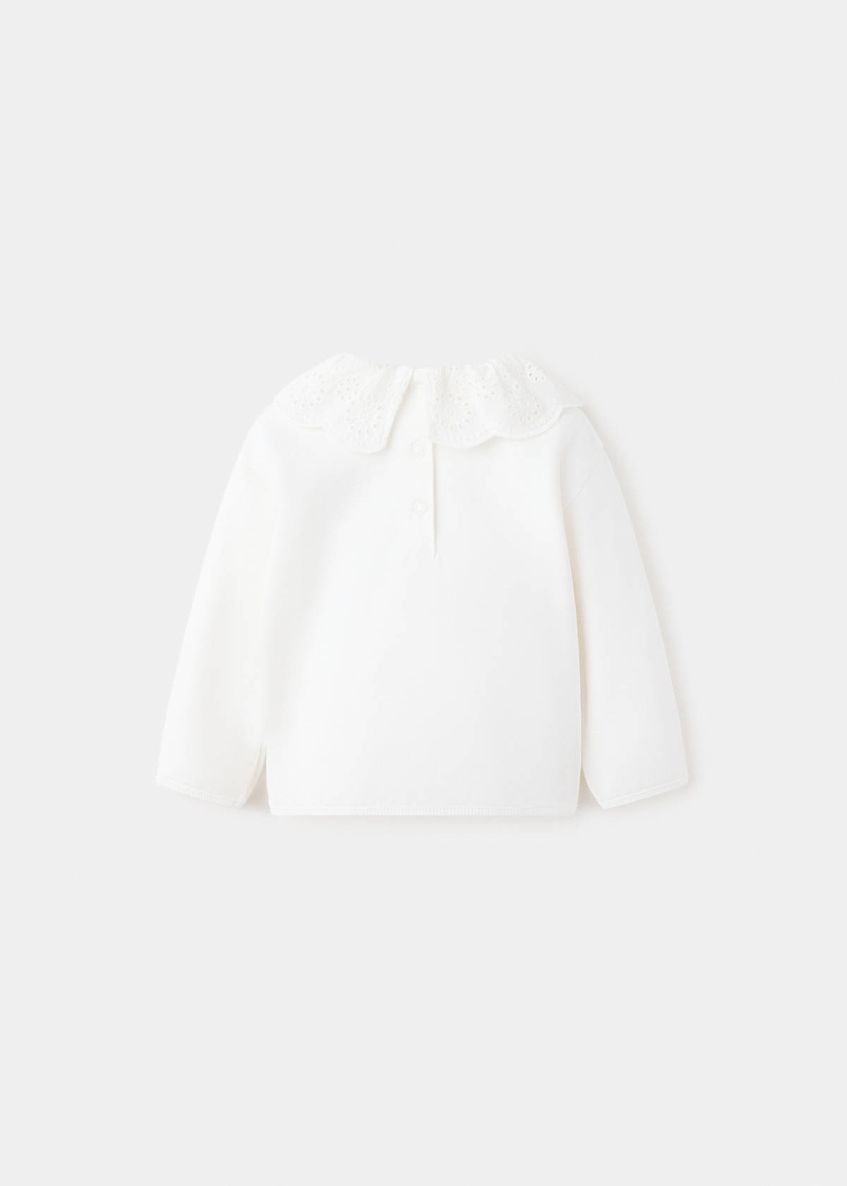 Embroidered detail cotton sweatshirt — Off White