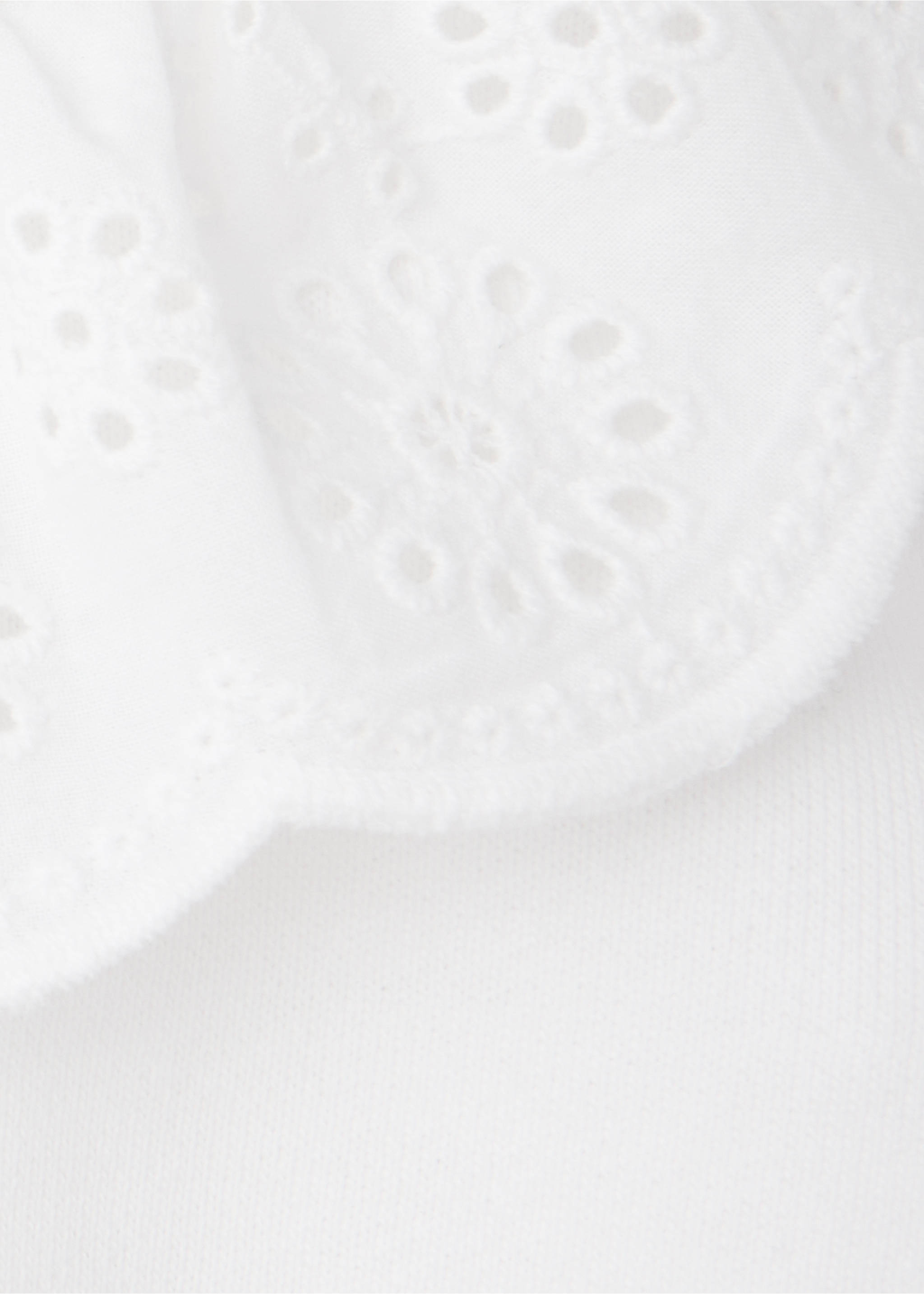 Sweat-shirt coton détails brodés - Détail de l'article 8, Blanc cassé. Ref: 37074429-00.