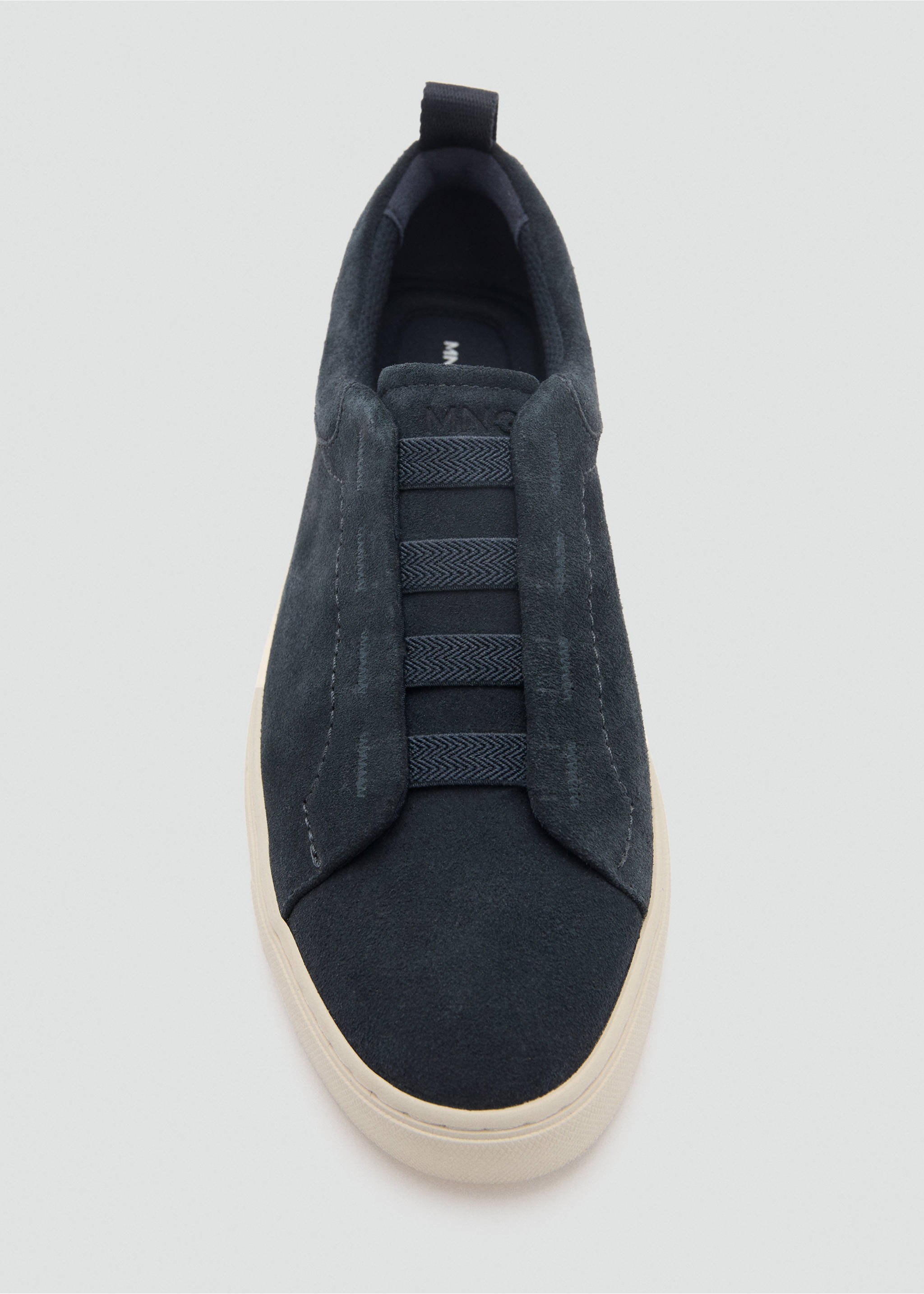 Sneaker aus Rauleder mit Vibram®-Sohle - Detail des Artikels 2, Marineblau. Ref: 37074432-00.