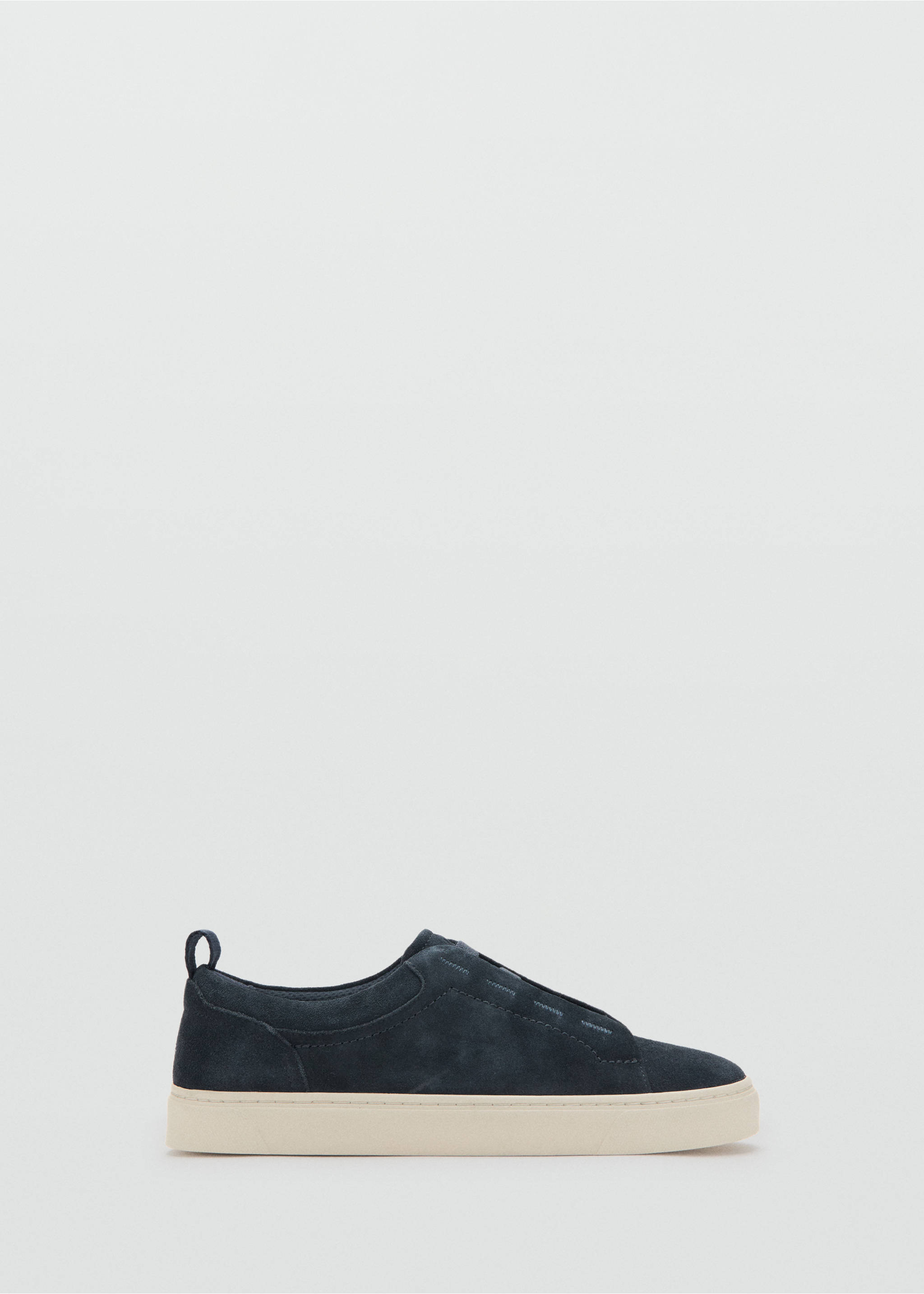 Sneaker aus Rauleder mit Vibram®-Sohle - Artikel ohne Model, Marineblau. Ref: 37074432-00.