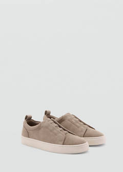 Suede leather trainer with Vibram® sole — Light/Pastel Brown 2