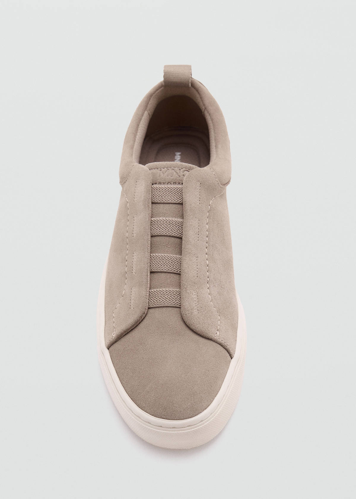 Suede leather trainer with Vibram® sole — Light/Pastel Brown