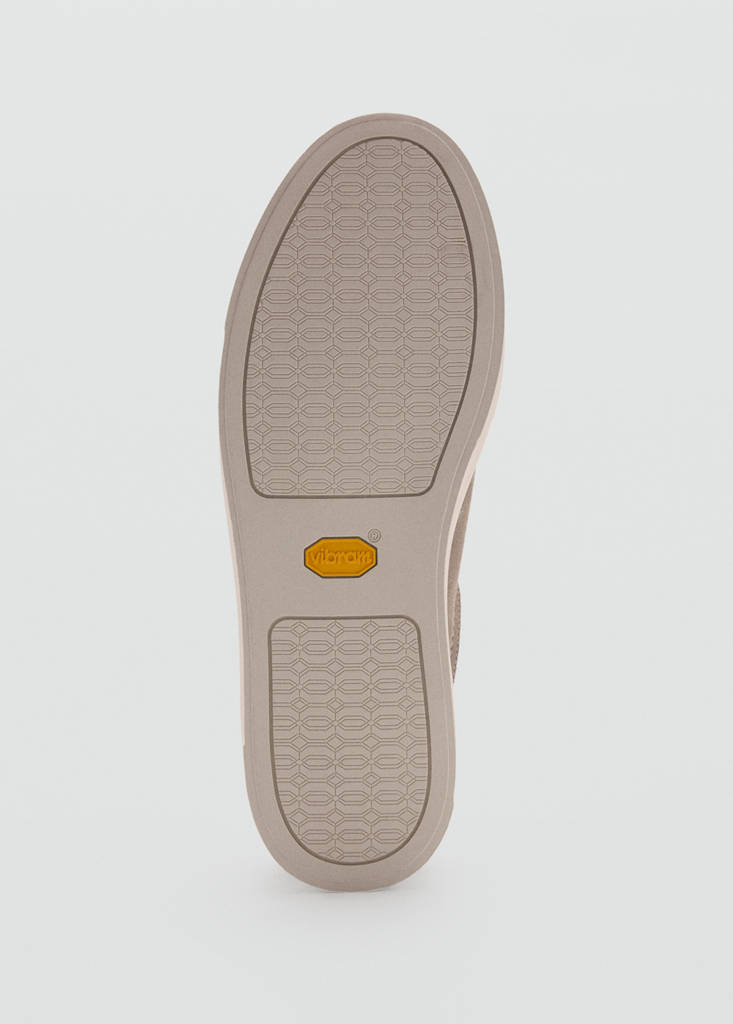 Suede leather trainer with Vibram® sole — Light/Pastel Brown