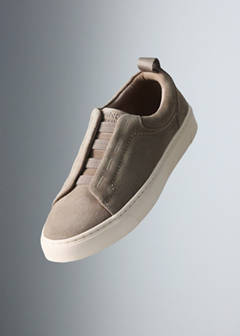 Suede leather trainer with Vibram® sole — Light/Pastel Brown 6