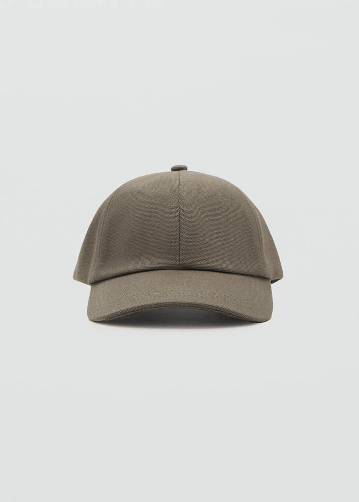 Piqué cotton cap — Medium Brown