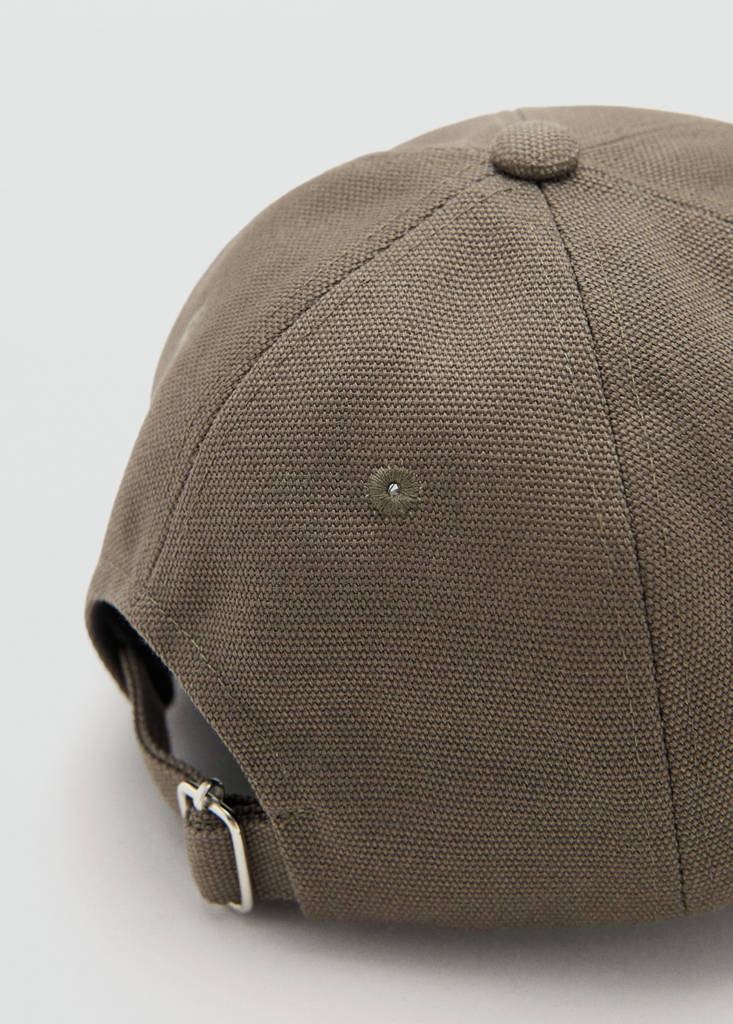 Piqué cotton cap — Medium Brown