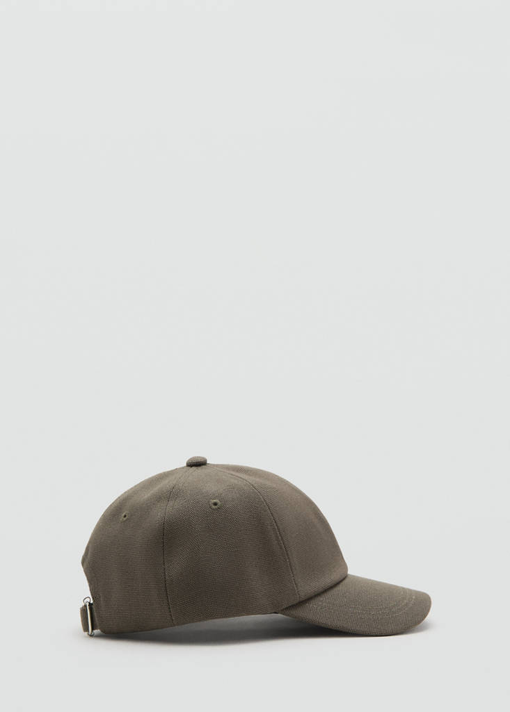 Piqué cotton cap — Medium Brown
