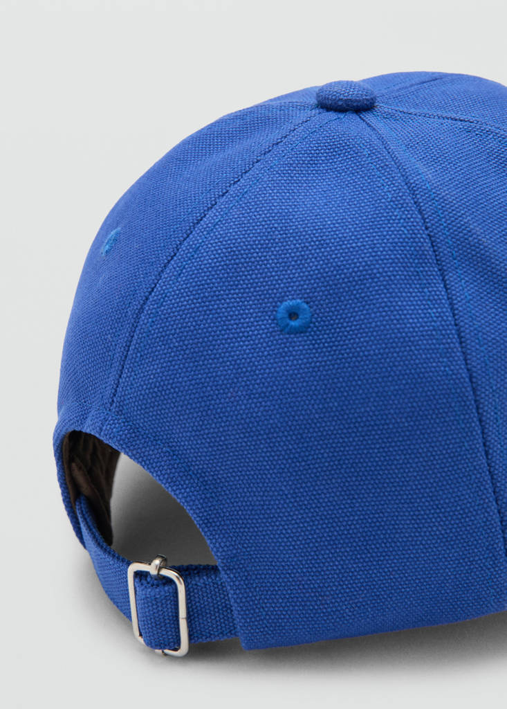 Piqué cotton cap — Blue