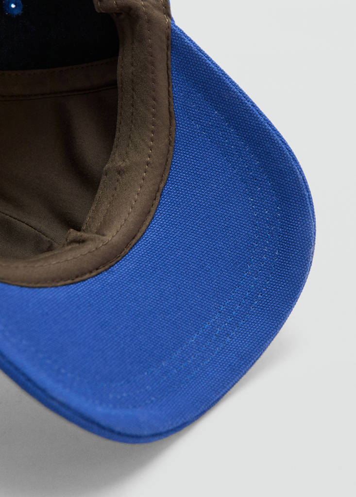 Piqué cotton cap — Blue