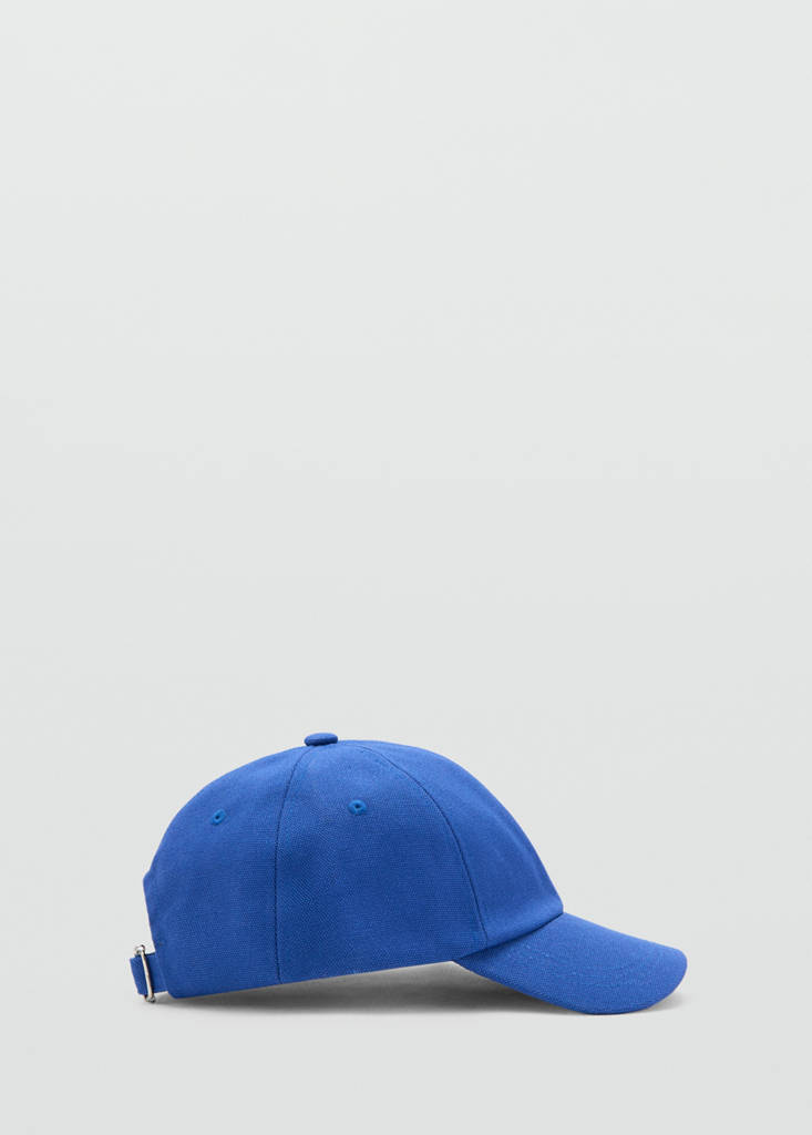 Piqué cotton cap — Blue