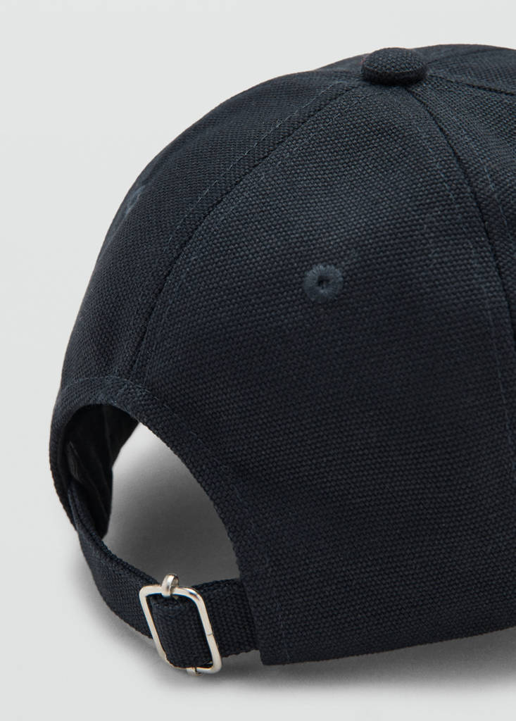 Piqué cotton cap — Navy