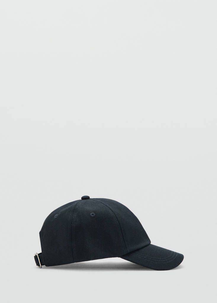 Piqué cotton cap — Navy